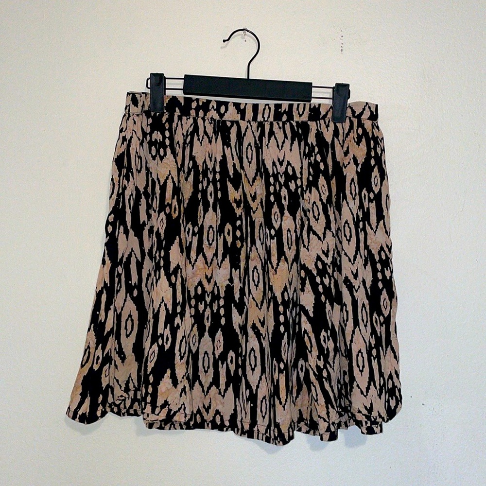 Tiare Hawaii | Black and Tan Mini Skater Skirt